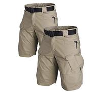 AUTIWITUA Short cargo imperméable pour homme - Séchage rapide - Léger - Respirant - Randonnée - Pêche - beige - Taille 4XL