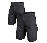 AUTIWITUA Short cargo imperméable pour homme - Séchage rapide - Léger - Respirant - Randonnée - Pêche - noir - Taille XL