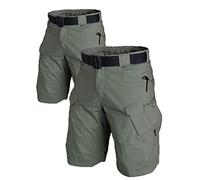 AUTIWITUA Short cargo imperméable pour homme - Séchage rapide - Léger - Respirant - Randonnée - Pêche - vert - Taille L