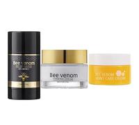 Autmor Bee Venom Kit pour soin de la peau - Crème raffermissante pour les yeux, bâton anti-rides, crème hydratante pour le visage et les joints - Hydratant avec extrait naturel pour une peau lisse et