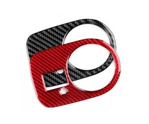 Auto Accessoires Autocollant En Carbone Véritable Souple Pour Siège Pour Leon 2005-2012 Garniture Cadre Commutateur Voiture Protection Intérieur(For LHD Black Carbon)