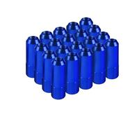 Auto Accessoires roues Lot de 20 écrous de roue de course 60 mm M14 x 1,5 mm, boulons de roue anodisés(Blue,M12x1.25)
