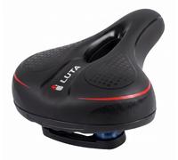 AUTO ACCESSORI LUPEX 86656 Selle de vélo souple et ergonomique, selle de vélo anti-douleur en éponge haute densité et gel, confortable avec double suspension amortie et ventilation respirante, unisexe