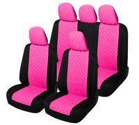 Auto Accessori Lupex A23 Housses de siège Auto universelles Avant et arrière (Ensemble Complet Bicolore, Rose)