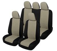 Auto Accessori Lupex A23 Housses de siège Auto universelles Avant et arrière (Ensemble Complet Bicolore, Beige)