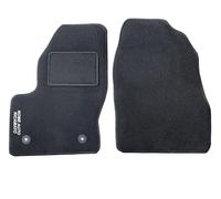 Auto Accessori Lupex | Ensemble de 2 Tapis de Voiture Compatibles avec Transit Connect (2002+) avec 2 Clips de Fixation, Tapis de Sol Auto en Forme, avec Broderie Côté Conducteur, Antidérapant