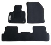 Auto Accessori Lupex | Ensemble de 3 Tapis de Voiture Compatibles avec 3008 (2009-2016) avec 2 Clips de Fixation, Tapis de Sol Auto en Forme, avec Broderie Côté Conducteur, Antidérapant
