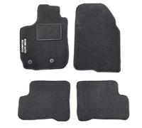 Auto Accessori Lupex | Ensemble de 4 Tapis de Voiture Compatibles avec Duster (2010-2024) avec 2 Clips de Fixation, Tapis de Sol Auto en Forme, avec Broderie Côté Conducteur, Antidérapant