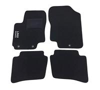 Auto Accessori Lupex | Ensemble de 4 Tapis de Voiture Compatibles avec i20 (2014+) avec 3 Clips de Fixation, Tapis de Sol Auto en Forme, avec Broderie Côté Conducteur, Antidérapant