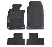 Auto Accessori Lupex | Ensemble de 4 Tapis de Voiture Compatibles avec Mini I II III (2001-2023) avec 4 Clips de Fixation, Tapis de Sol Auto en Forme, avec Broderie Côté Conducteur, Antidérapant