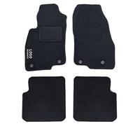 Auto Accessori Lupex | Ensemble de 4 Tapis de Voiture Compatibles avec Mito (2008-2018) avec 4 Clips de Fixation, Tapis de Sol Auto en Forme, avec Broderie Côté Conducteur, Antidérapant