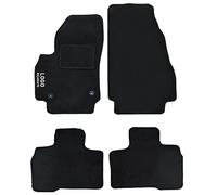 Auto Accessori Lupex | Ensemble de 4 Tapis de Voiture Compatibles avec Qubo (2008-2019) avec 2 Clips de Fixation, Tapis de Sol Auto en Forme, avec Broderie Côté Conducteur, Antidérapant