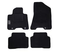 Auto Accessori Lupex | Ensemble de 4 Tapis de Voiture Compatibles avec Tucson (2015-2020) avec 3 Clips de Fixation, Tapis de Sol Auto en Forme, avec Broderie Côté Conducteur, Antidérapant