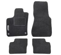 Auto Accessori Lupex | Ensemble de 4 Tapis de Voiture Compatibles avec Twingo (2014+) avec 2 Clips de Fixation, Tapis de Sol Auto en Forme, avec Broderie Côté Conducteur, Antidérapant