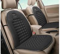 Auto Accessori Lupex - Ensemble de deux housses de dossier universelles grises pour siège avant de voiture, van, chaise de bureau en polyester avec 92 boules de massage