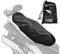 Auto Accessori Lupex - Housse de Selle Universelle imperméable Taille Maxi 115 x 50 cm, Housse de Selle Adaptable pour Scooter et Moto, matériau Polyester, Noir, avec Sac