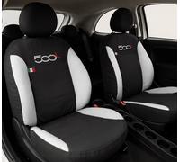 Auto Accessori Lupex - Housse de siège Auto, Compatible Housse de siège Auto pour 500L, Noir Blanc, Made in Italy, pour sièges Avant et arrière, Compatible Airbag