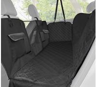 Auto Accessori Lupex Housse de siège Auto pour Chiens, Housse de siège arrière pour Animaux domestiques, Tissu Oxford antidérapant Anti-Rayures avec ailettes latérales, imperméable avec fenêtres en