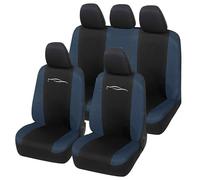 Auto Accessori Lupex Housse de siège Auto Universelle modèle Racing, Housse de Protection pour sièges Avant et arrière, en Polycoton (Noir - Bleu foncé)