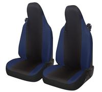 Auto Accessori Lupex Housses de siège Auto compatibles avec Smart fortwo, 450 451 et 453, 1 2 3 séries, Tissu Polycoton (Noir - Bleu foncé)