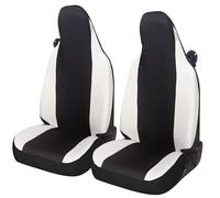 Auto Accessori Lupex Housses de siège Auto compatibles avec Smart fortwo, 450 451 et 453, 1 2 3 séries, Tissu Polycoton (Noir - Blanc)