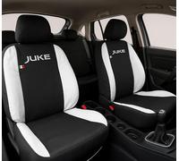 Auto Accessori Lupex - Housses de siège Auto. Housses de siège Auto compatibles avec Juke, Noir Blanc, Fabriquées en Italie, Housses pour sièges Avant et arrière, Intérieur de la Voiture
