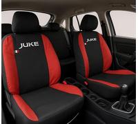 Auto Accessori Lupex - Housses de siège Auto. Housses de siège Auto compatibles avec Juke, Noir Rouge, Fabriquées en Italie, Housses pour sièges Avant et arrière, Intérieur de la Voiture
