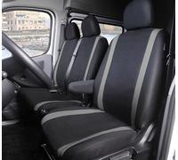 Auto Accessori Lupex Housses de siège Auto universelles pour camions et camions 3 Places, Avant 2+1 Compatible avec accoudoir (Noir, Gris, LS30 Polyester)