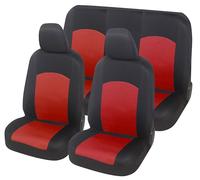 Auto Accessori Lupex - Housses de siège Auto universelles | Rouge | Set de Housses de siège Avant et arrière pour Voiture | Tissu Polyester | No SUV