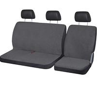 Auto Accessori Lupex - Housses de siège avant spécifiques pour camionnettes 3 places universelles, housse de siège avant 2+1 double et simple, fabriquée en Italie (gris foncé, ceinture basse)
