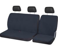 Auto Accessori Lupex - Housses de siège avant spécifiques pour fourgonnettes 3 places universelles, ensemble de housses de siège avant 2+1 double et simple, Fabriqué en Italie (Jeans Bleu, Ceinture