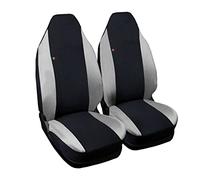 Auto Accessori Lupex - Housses de siège compatibles Smart Première Série, Noir Gris Clair | W450 | Made in Italy | Set de Housses de siège Paire Avant | Sièges intérieurs