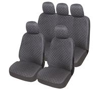 Auto Accessori Lupex - Housses de siège de Voiture universelles, en Tissu Polyester matelassé (Ensemble Complet, Gris)