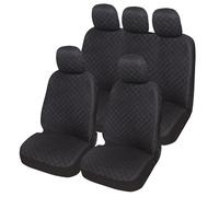 Auto Accessori Lupex - Housses de siège de Voiture universelles, en Tissu Polyester matelassé (Ensemble Complet, Noir)