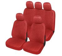 Auto Accessori Lupex - Housses de siège de Voiture universelles, en Tissu Polyester matelassé (Ensemble Complet, Rouge)