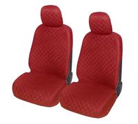Auto Accessori Lupex - Housses de siège de Voiture universelles, en Tissu Polyester matelassé (Paire Avant, Rouge)