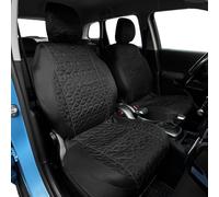 Auto Accessori Lupex Housses de siège de Voiture universelles, Paire Avant, Tissu Deluxe Gabardine, Convient à Tous Les Types de sièges (Noir avec Rayures Noir, Appuie-tête Fixe ou Amovible)