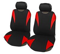 Auto Accessori Lupex Housses de siège de Voiture universelles, Tissu Polyester, Ensemble de Housses de Protection de siège Adaptable, No SUV (Paire Avant, R2 - Rouge)