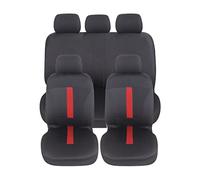 Auto Accessori Lupex Housses de siège de Voiture universelles, Tissu Polyester, Ensemble de Housses de Protection de siège Adaptable, No SUV (Avant et Arrière, C - Rouge)