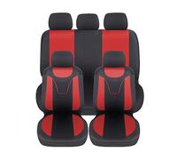 Auto Accessori Lupex Housses de siège de Voiture universelles, Tissu Polyester, Ensemble de Housses de Protection de siège Adaptable, No SUV (Avant et Arrière, N - Rouge)
