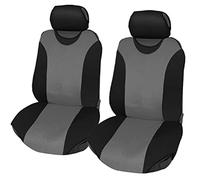 Auto Accessori Lupex Housses de siège de Voiture universelles, Tissu Polyester, Ensemble de Housses de Protection de siège Adaptable, No SUV (Paire Avant, R1 - Gris)