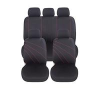 Auto Accessori Lupex Housses de siège de Voiture universelles, Tissu Polyester, Ensemble de Housses de Protection de siège Adaptable, No SUV (Avant et Arrière, G - Rouge)