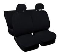 Auto Accessori Lupex Housses de sièges auto universel Utilitaire | Made in Italy | Set couvre-sièges universels housses pour avant-arrière | Accessoires Auto Intérieur (noir)