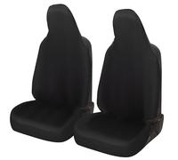 Auto Accessori Lupex Housses de sièges de voiture compatibles avec Aygo, sièges avec appuie-tête intégré, paire avant, housses de protection de siège, modèle universel (Noir)