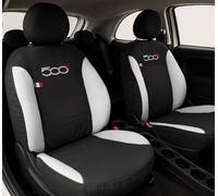 Auto Accessori Lupex - Housses pour siège Auto, compatibles Housses de siège Auto pour 500x, Noir Blanc, Made in Italy, pour sièges Avant et arrière, compatibles avec airbags