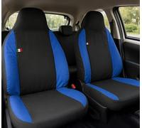 Auto Accessori Lupex - Housses pour siège auto, compatibles housses de siège auto pour Aygo, Noir Bleu Royal, Made in Italy, set pour sièges avant et arrière, tissu polyester, housses intérieures auto