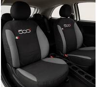 Auto Accessori Lupex - Housses pour siège Auto, compatibles Housses pour siège Auto pour 500x, Noir Gris Clair, Made in Italy, pour sièges Avant et arrière, Compatible Airbag
