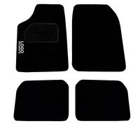 Auto Accessori Lupex Kit de tapis de voiture compatibles pour Twingo série 1 avec logo brodé. Personnalisés et avec talonnette | Set de tapis déchirures réglables en moquette avant et arrière