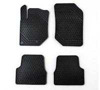 Auto Accessori Lupex - Lot de 4 tapis de voiture en caoutchouc compatibles pour toutes les saisons, noir, moulé avant et arrière (Compatible pour 208 à partir de 2019)