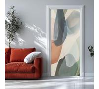 Auto-Adhésif 3D Stickers Porte Blocs de couleur dégradés Poster de Porte 77x200 cm Arrière-plan abstrait Autocollants de Décoration pour Intérieure Bureau Chambre à Coucher Salon Art Papier Peint